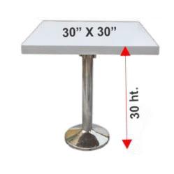 Wooden Top Square Table