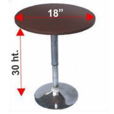 Round Table Wooden Top Brown