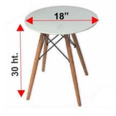 Round Table Wooden Top White