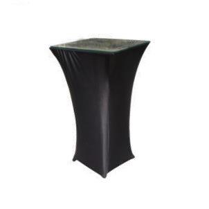 Square Table with Black Cloth