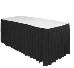 Catering Table with Black Frill Cover