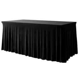 Catering Table with Black Frill Lycra Cover