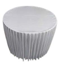 4 Seat Round Catering Table with White Frill