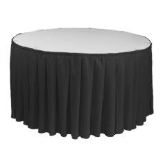 4 Seat Round Catering Table with Black Frill & Butter Paper Top