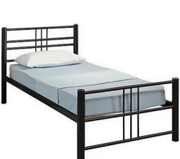 Single Bed 4x6 Sqft Iron Bed with Mattress