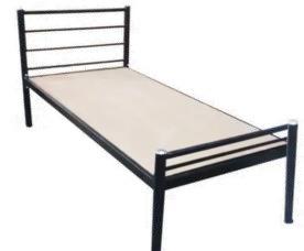 Single Bed 3x6 Sqft Iron Bed with Mattress