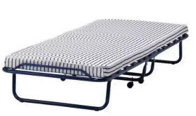 Single Bed 3x6 Sqft Iron Bed with Mattress (Foldable)