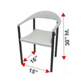 Plastic Chair with Armrest