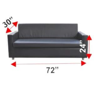 Sofa three seater black
