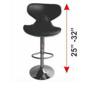 Leather Bar Stool Black