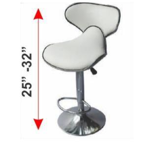 Leather Bar Stool white