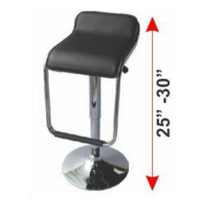 Leather Bar Stool (Low Back) black