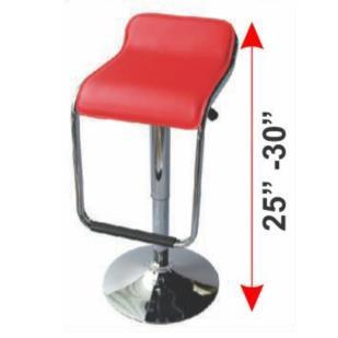 Leather Bar Stool (Low Back) red