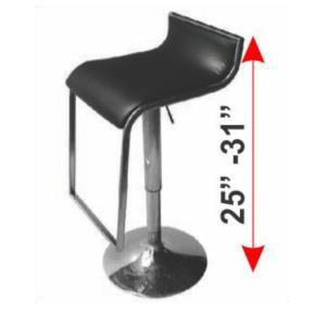 Leather Bar Stool High Back black