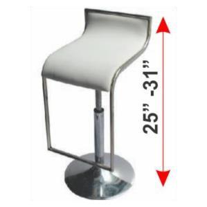 Leather Bar Stool High Back white