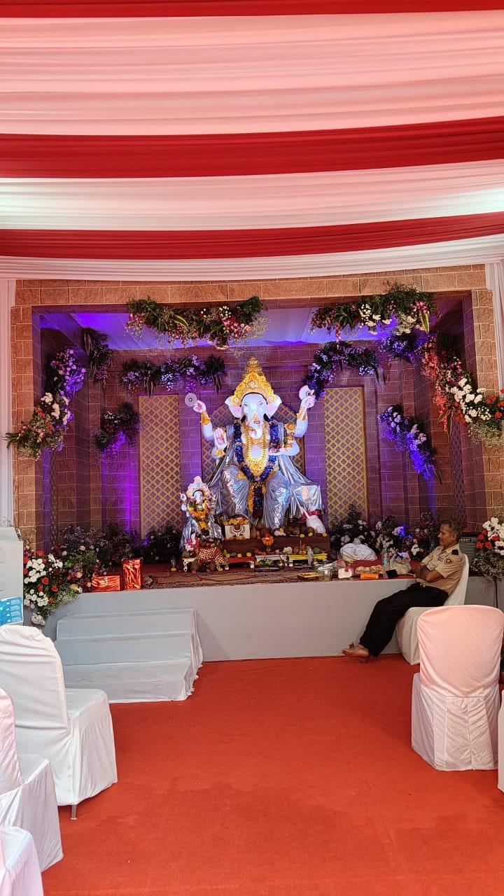 Ganapati festival setup