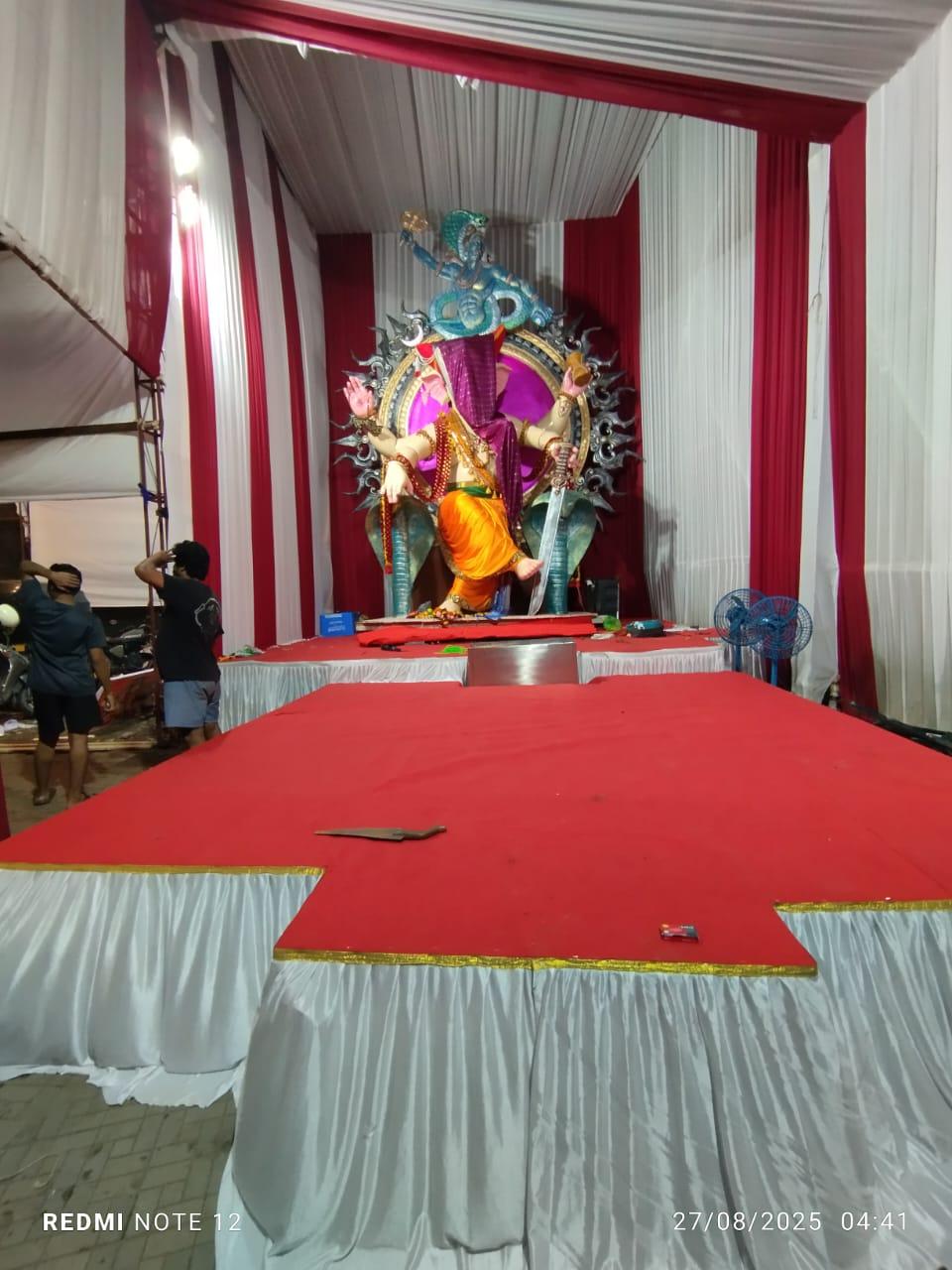 Ganapati festival setup