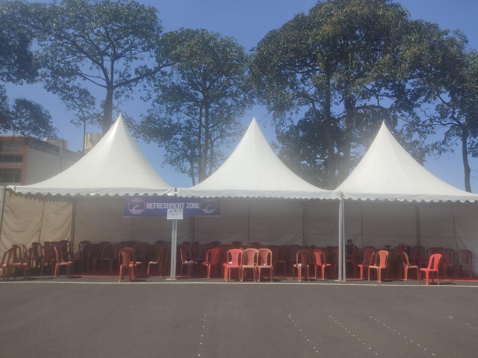 Pagoda tent 20*20 sqft background blur
