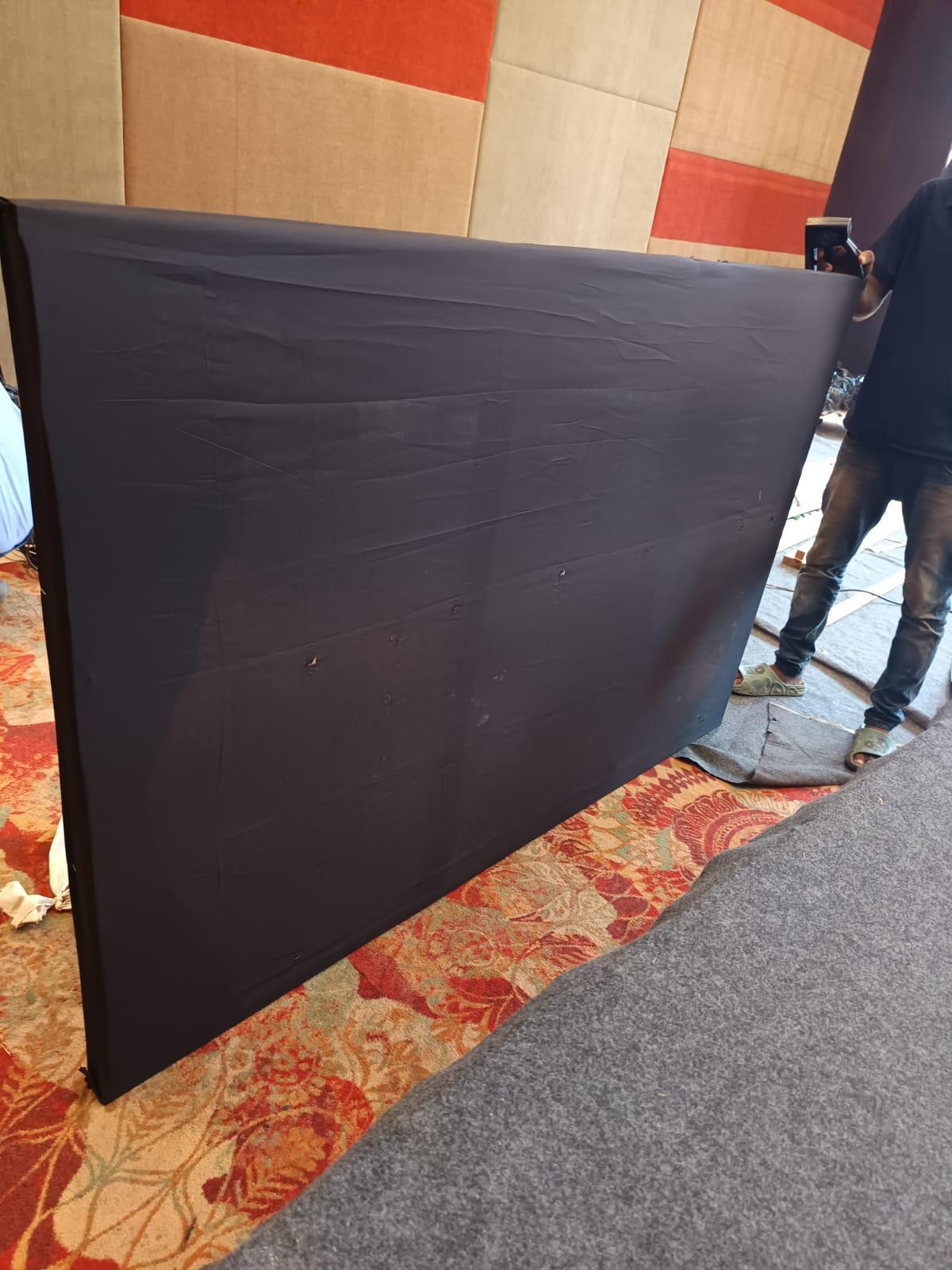 Black Masking / Cloth Partition on Wooden Frame on Rent